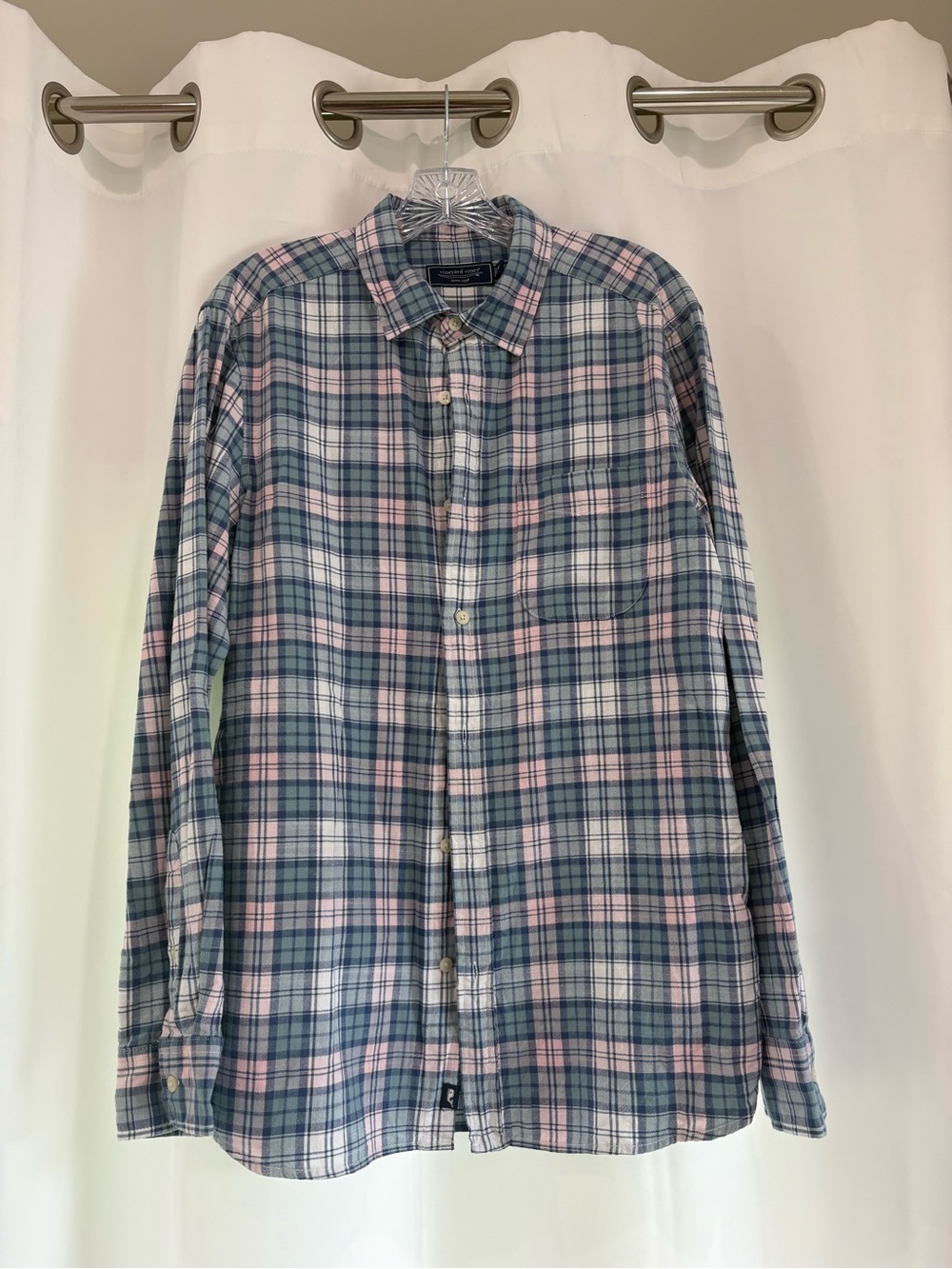 Vineyard Vines Plaid Button-Down Shirt - Blue & Pink